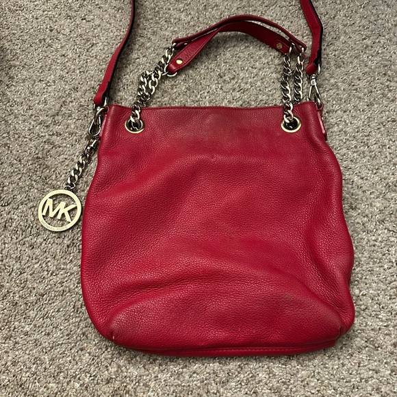 Michael Kors Handbags - Michael Kors Cherry Red Shoulder Bag